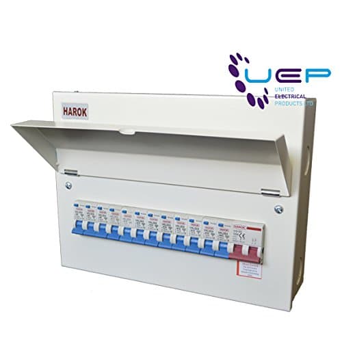 Metal Consumer Unit 100a Main Switch 12 Usable Way c/W 12 x RCBOs Amendment 3