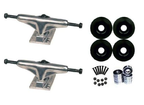 Frontage Pro Silver Skateboard Deck Trucks Package