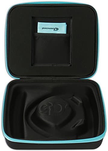 NON FOLDABLE 3D Glasses Storage Case for Official SAMSUNG 3D Glasses and all other active 3-D Glasses with fixed NON-FOLDABLE Arms by eDimensional with microfiber cleaning cloth! (2 Pack Blue)