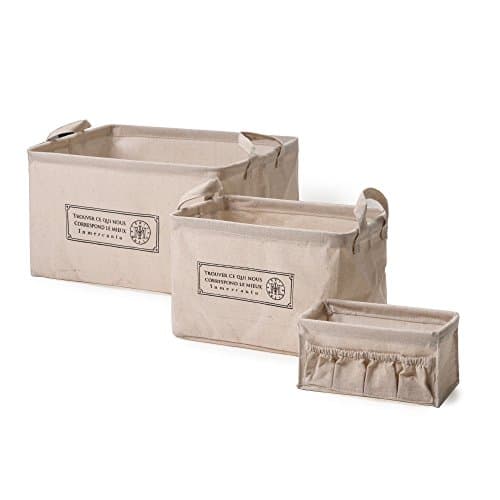 a b sea Eco-Friendly Multi-Size Jute Storage Basket, 3-Pack