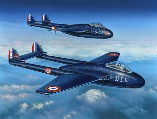 Azur 1:72 D.H.100 Vampire FB Mk.5 Armee de L Air &amp; Aeronavale Plastic Kit #A117