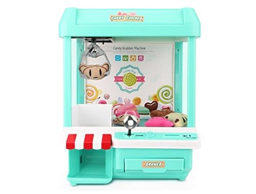 Sumworld Mini Toy Claw Crane Machine, USB Grab Candy Machine, Home Claw Grabber Classic Arcade Game, Electronic Toy with Music Sounds Coin Dolls