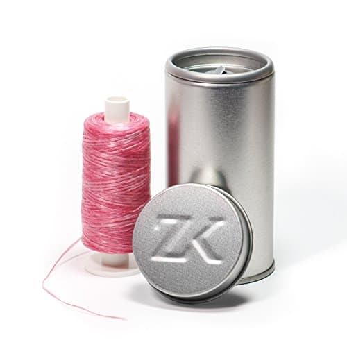 200 m Polyester Premium Waxed Dental Floss New Spool Light Blue Without Aroma without Fluoride | Vegan | Refillable | Protects Against Sore Gums | in Grey with Classic Embossed | Family Pack | Bulk Pack for 400 Applications Can | 4x More Capacity than standard packaging