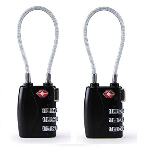 TSA Approved Locks 3-Digit Combination Lock Luggage suitcase Padlocks Password 2 Pack