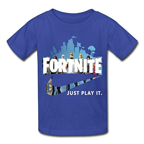 Deplle Youth 3D Pattern Printed Fort-nite Just Play It Short Sleeve T-Shirts Kids Casual Tees