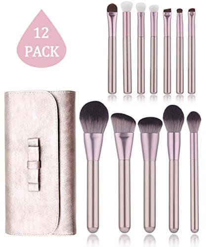 Professional Makeup Brushes, Xndryan 12 Pcs Face Makeup Brushes, Soft Bristles Makeup Brush Set Apply for Foundation, Powder, Concealer, Blusher, Eyeshadow