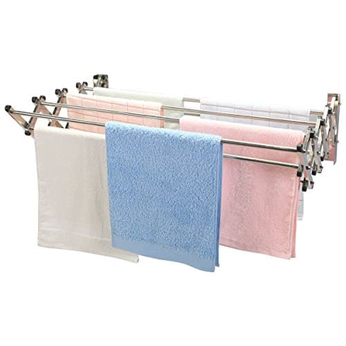 Stainless Wall Mounted Expandable Clothes Drying Towel Rack Laundry Hanger