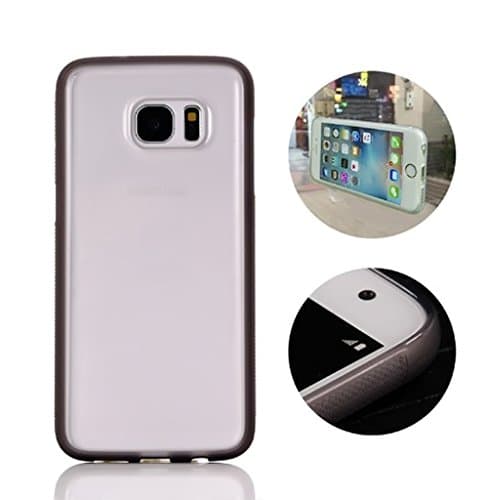 Case for Samsung Galaxy S8 Plus Anti-Gravity Selfie Hard Cases Cover Stick to Wall, Glass, Whiteboards &amp; Smooth Surfaces, Crystal Clear (Grey)