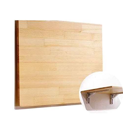 Maxibird Wooden Wall Mounted Table, Fold Out Multi-Function Computer Desk, Space Saving Hanging Table for Study, Bedroom, Bathroom or Balcony Table (Size : 60cm×40cm)