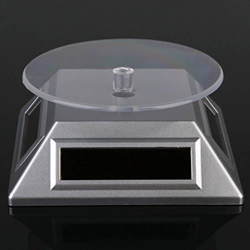 TTCOM Exhibition Stand Solar Auto Rotating Display Stand Rotary Turn Table Plate For mobile MP4 Watch jewelry VIP Store
