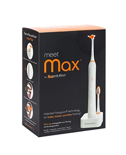 Flossolution Max Electric Toothbrush & Flossing New & Improved with Microfloss—Simple, Effective and Painless Flossing
