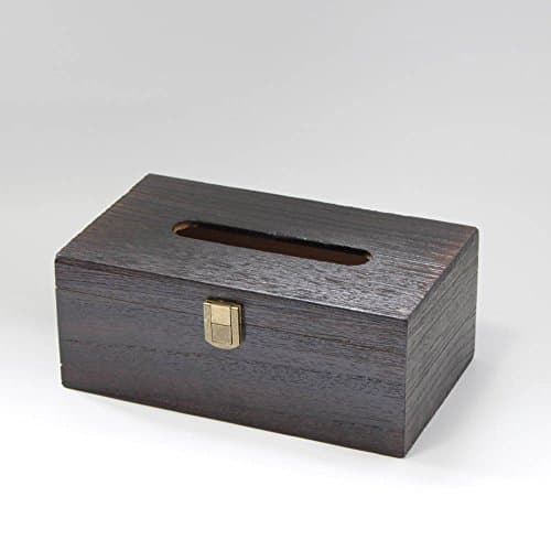 Vintage Retro Style Wooden Rectangular Tissue Box Cover (Copper)