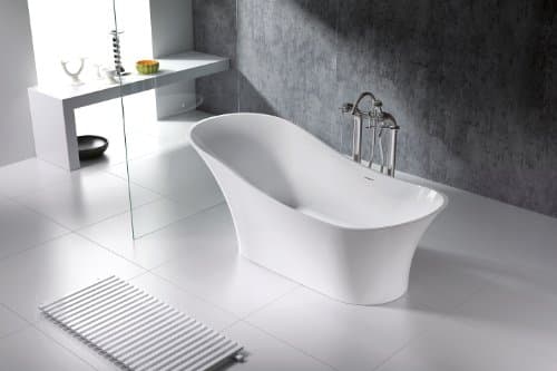 Modern Bathtub - Soaking Bathtub - Freestanding Bathtub - Solid Surface Bathtub - Cast Stone Bathtub - Vienne 71"