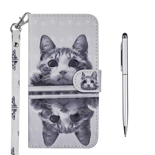 TOUCASA case for iPhone 5S,Wallet Flip case for iPhone SE PU Leather Magnetic Kickstand Card Slots Book Protective Case for iPhone 5/iPhone 5S/iPhone SE,Cat