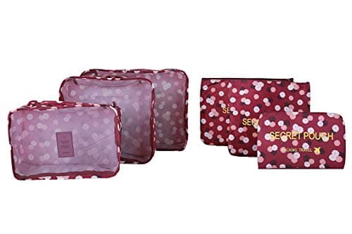 Berry Collecations 6 Units Home Storage Bag Organization Packaging Polyester Travel Bags Cube Tidy Clothes Bag Separators of Box Drawers Portable Closet