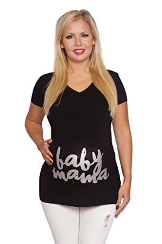 Baby Momma Maternity Tee Black XL