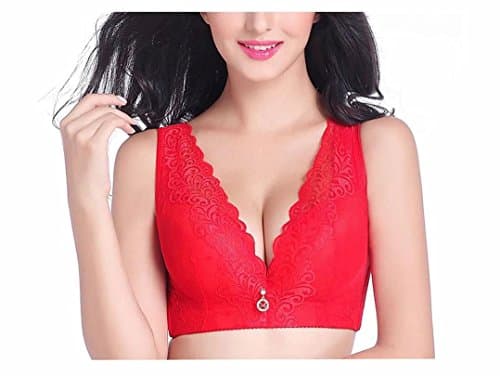 VOYAGEA Smooth no mark large size bra push up adjustment type big cup cup brablack75C=115B