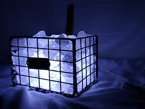 Wire Basket Salt Lamp (black)