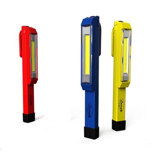 3 Pack Nebo Larry C COB LED Work Light Magnetic Clip High-power 170 Lumen COB Led, Yellow, Red,,Blue
