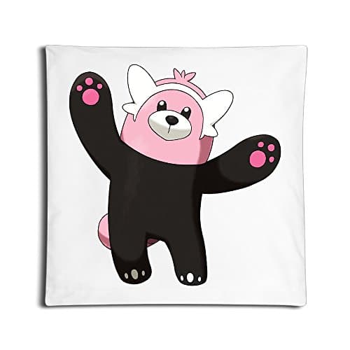 Tex Cotton Square Throw Pillow Case Shell Decorative Cushion Cover Pillowcase Shells Pokemon Bewear Go White Size