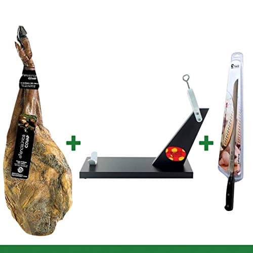 Acorn Fed Iberico Shoulder Ham Bone-in Ham Pack by COVAP (10-13 Lbs. Ham+holder+knife)