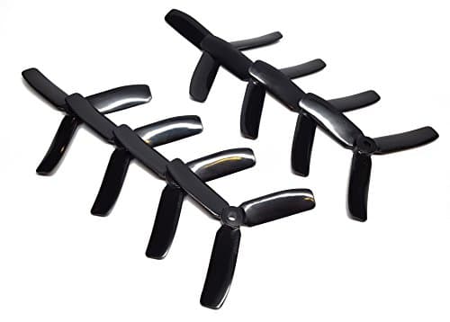8 Pcs DAL PROP T4040 (4.0 x 4.0) Tri-Blade. Black. 4CW and 4CCW. Made from super tough glass reinforced polycarbonate.