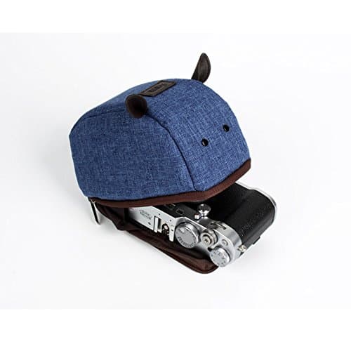 Ciesta Camera Pouch Compact Mouse Design for Mirrorless Sony Panasonic Olympus Canon Nikon, Full Body Navy Blue