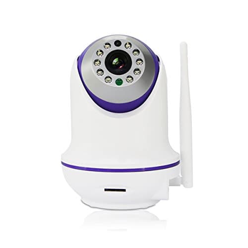 KEHAN K10 HD 720P Wireless IP Security Camera Pan-Tilt Video Baby Monitor Camcoder with Two-Way Audio/ Night Vision / Motion Detection 16GB Memory Card (Purple)