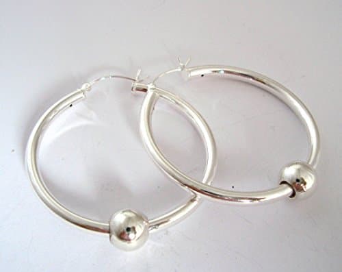 1.5 inches Cape Cod Sterling silver hoop earrings EB04