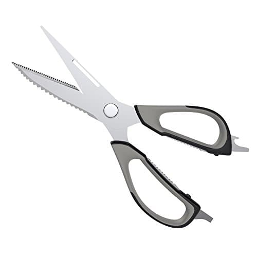 Kitchen Shears,Arrela Heavy Duty Scissors Multi Purpose Ultra Sharp Stainless Steel Shears for Poultry,Chicken,Fish,Meat,Herbs,Vegetables and BBQ,Black