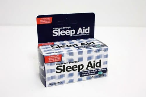 Maximum Strength Sleep Aid Softgels, 50mg, 32 Count, Compare to Unisom Sleepgels