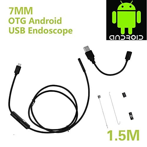 Fastle 2.0 Megapixel CMOS HD USB Endoscope 7mm Camera Waterproof Handheld Borescope Digital Inspection Camera Snake Camera（1.5 M Cable)