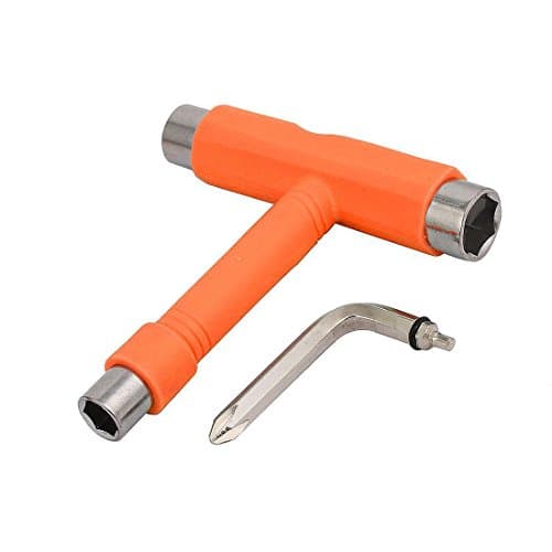 All-In-One Skateboard T Tools - Longboard Tool Hardware W/ Allen &amp; Philips Head Wrench, for Tightening Trucks, Wheels and Bearings