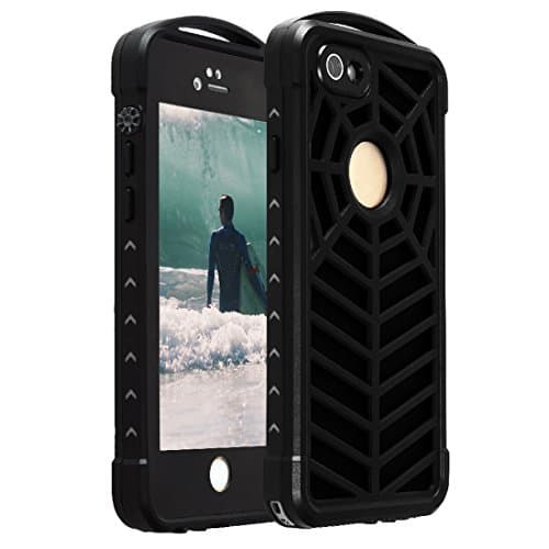 iPhone 6/6s 100% Waterproof Case, YMCCOOL Full Body Rugged Case IP68 Certificated With Clear Sound Exlusive Design Shock Dirt Snow Proof Spider Case For Apple iPhone6/6s 4.7'' (Black)