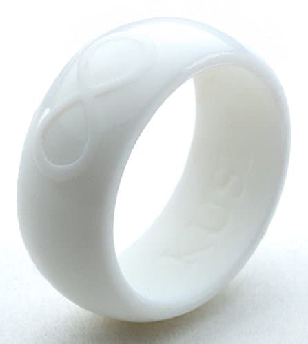 KUSI Infinity Men's Silicone Wedding Ring - White