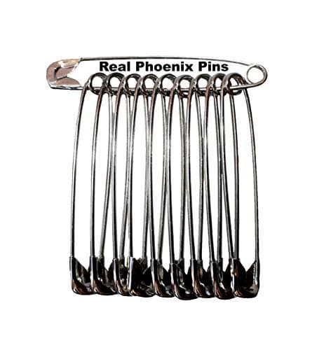 Real Phoenix 100 Extra Large 2 Inches/50 mm Sturdy Safety Pins Sewing Craft Pin Needles (Pack of 100 Pin) Nickel Polished