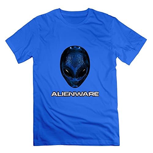 ALIENWARE Computer Alien pattern Men's T Shirt L,RoyalBlue