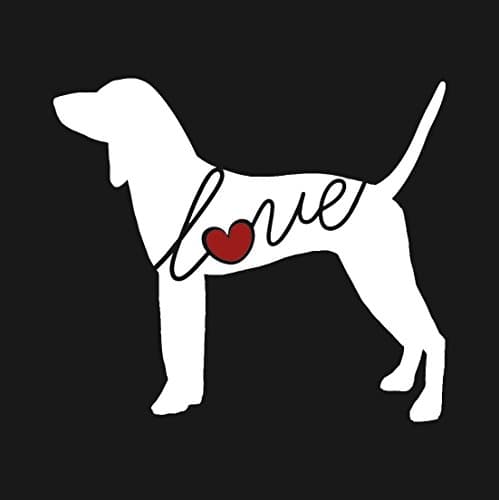 Coonhound Love - Car Window Vinyl Decal Sticker (Script Font)