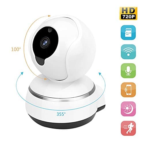Zonlaky Wireless IP Security Surveillance System , 720p hd night vision two-way audio network monitor camera, indoor Camera for Pet Baby Monitor, Home Motion Camera ( with TF card slot)