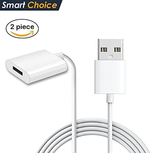 2pcs Apple Pencil Charging Cable for iPad Pro Pencil Adapter Recharger,fast Charging Cable Adapter USB Charger Data Cable for lighting Conversion extension line (100CM)