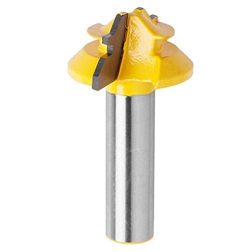 Dekawei 1/2" Shank 1-3/8 Diameter 45 Degree Lock Miter Router Bit Wood Cutter for Woodworking Drilling Power Tools