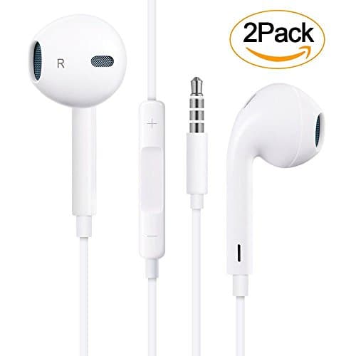 UKULILI Lightning Adapter[2-Pack],Lightning Connector to 3.5mm Headphone Earphone Extender Jack Adapter Convenient and Suitable for iPhone 6/6s/7/7 Plus/8/X- White (white)