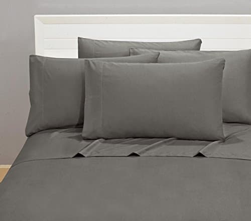 Bellerose Microfiber Sheets Quality Bedding 1800 Series 6 Piece Classic Soft Bed Linens Deep Pocket Fitted Sheet, Bonus 4 Pillow Cases, Add A Elegant Touch To Your Bedroom - Full, Grey
