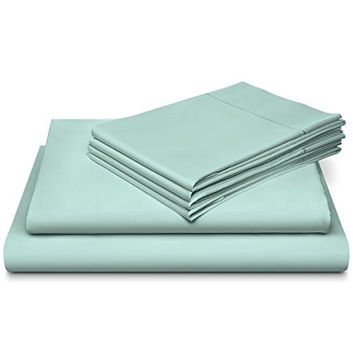 800 Thread Count 100% Egyptian Cotton Sheet Set With BONUS Pillowcases, Soft Sateen Weave,King Sheets, With Marrow HEM,King Sheet Sets, Deep Pockets,Hotel Collection,, Blue by Dream Castle Linens