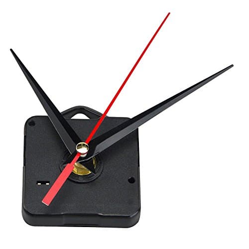 Clock Mechanismt with Hands DIY Replacement Clock Quartz Kits Movement,0.63 Inch Maximum Dial Thickness, 0.69 Inch Total Shaft Length-2 Years Warranty