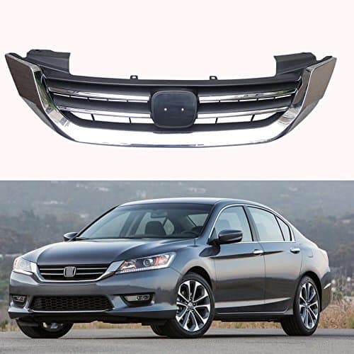 1 Pcs Chrome Mesh Front Bumper Upper Center Grille Grill Radiator Insert For Honda Accord 2013-2015