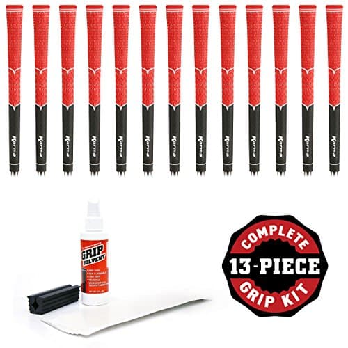 Karma V-Cord Standard Golf Grip Kit with Tape/Solvent/Vise clamp (13 Piece)