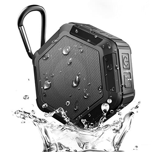 Waterproof Bluetooth Speaker Gwii Pool Floating IPX7 Wireless Shower Speaker with FM Radio Loud Sound for Pool, Beach, Surfing, Hiking (Black)