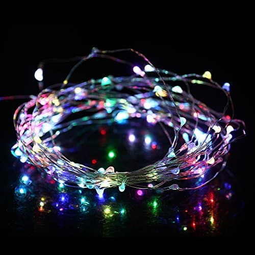 BLACKGIK Colorful Flashing LED String Light 33ft (10m) 100pcs Leds Included With USB Port Connector DC 5V Safety For Touching, For Chritmas Tree House Patio Party Outdoor &amp; Indoor Decoration