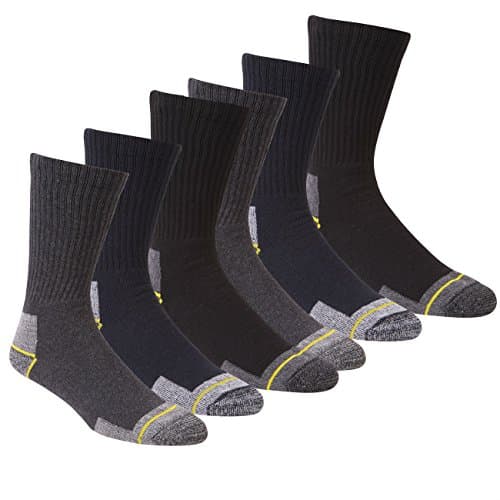 WORK SOCKS Men's Size 12-14 Thick Socks (12 Pair Multipack) Heavy Duty Reinforced Heel For Steel Toe Boots - Assorted Colours 2 Pk - Size 12-14